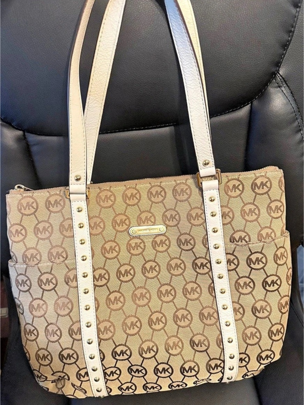 Michael Kors Tote Bag in Brown & Cream
